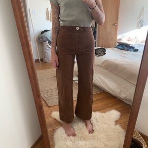 High Waist Jesse Kamm Canvas Pants (wide leg)
